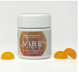 Photograph of product: VIBE | Pineapple Orange Guava Solventless Gummies | 250mg (10pk)