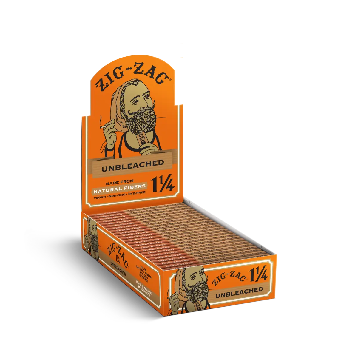 Photograph of product: Zig-Zag | 1 1/4" Papers + Tips | Unbleached | $3
