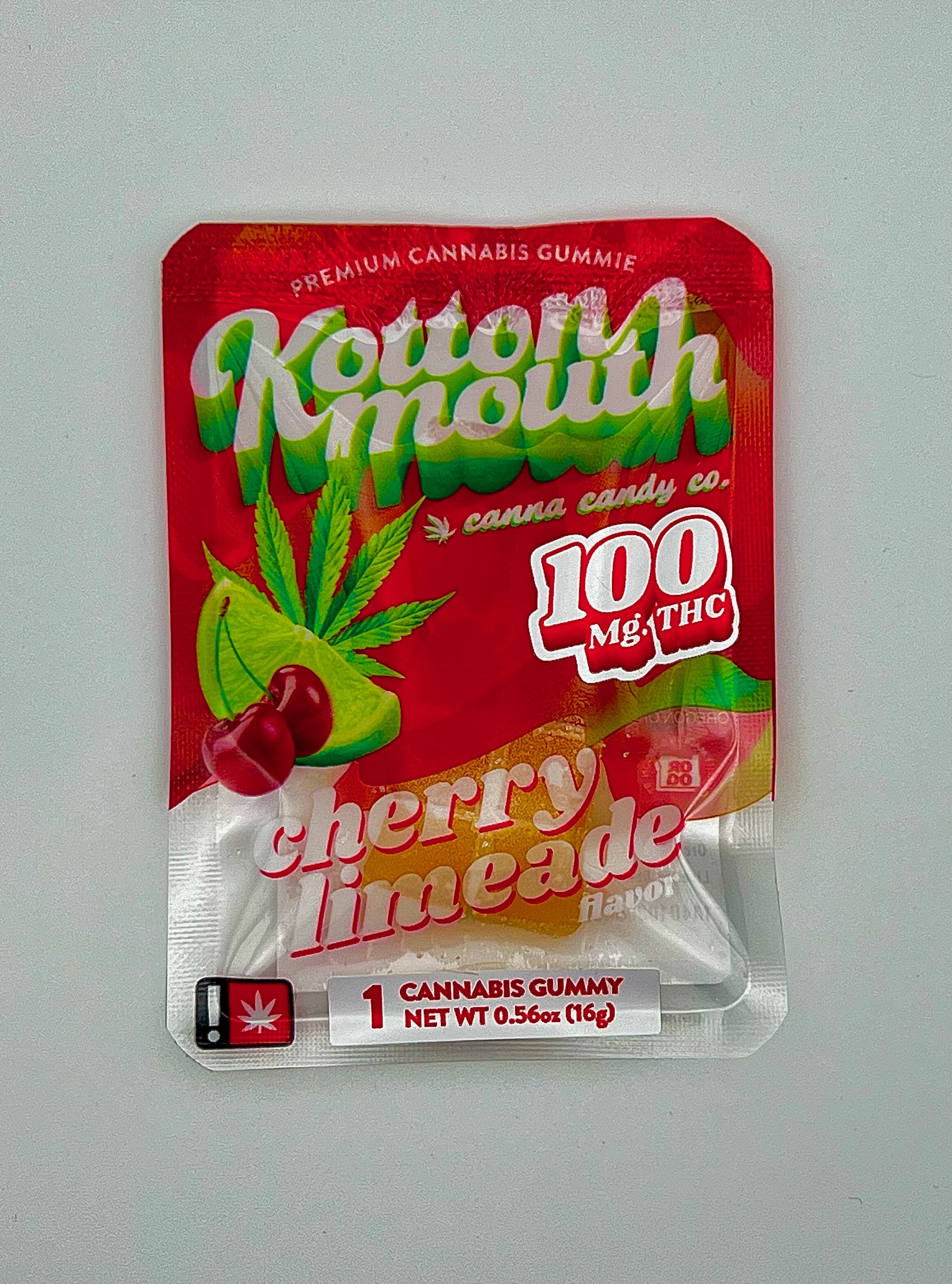 Photograph of product: Kotton Mouth | Cherry Limeade | TH-oui | 100mg 1-Piece Gummy