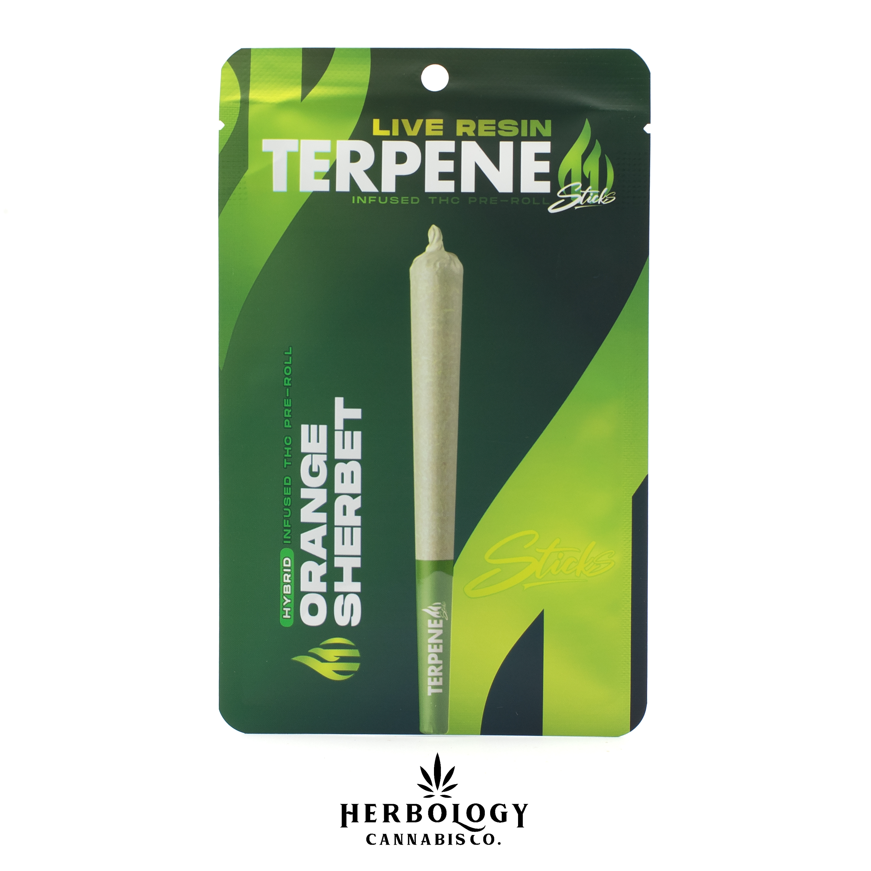 Photograph of product: Terpene Sticks | Live Resin Infused Pre-Roll | Orange Sherbet | 1.2g