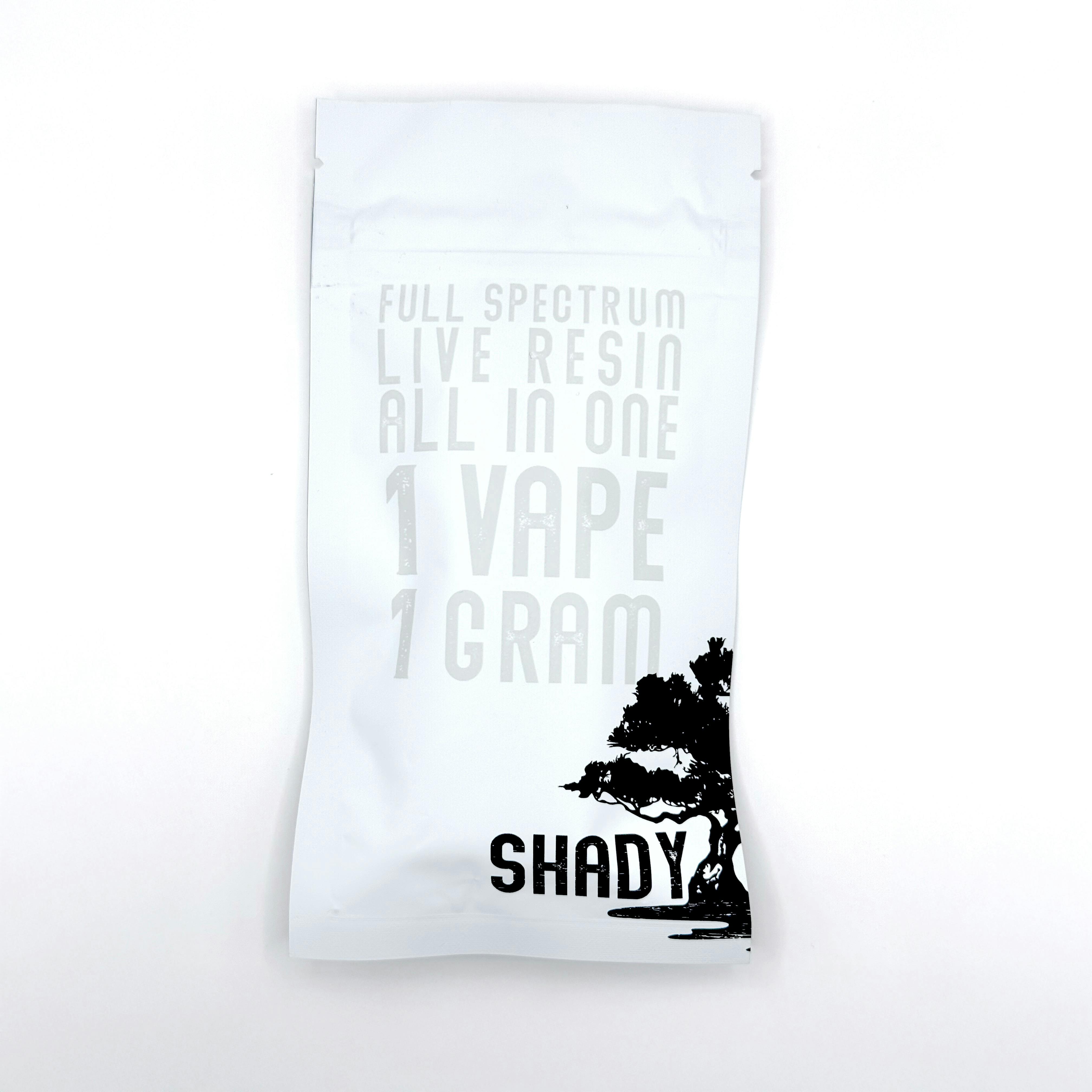 Photograph of product: Blueberry Punchout I 1g Live Resin Disposable I Shady Extracts