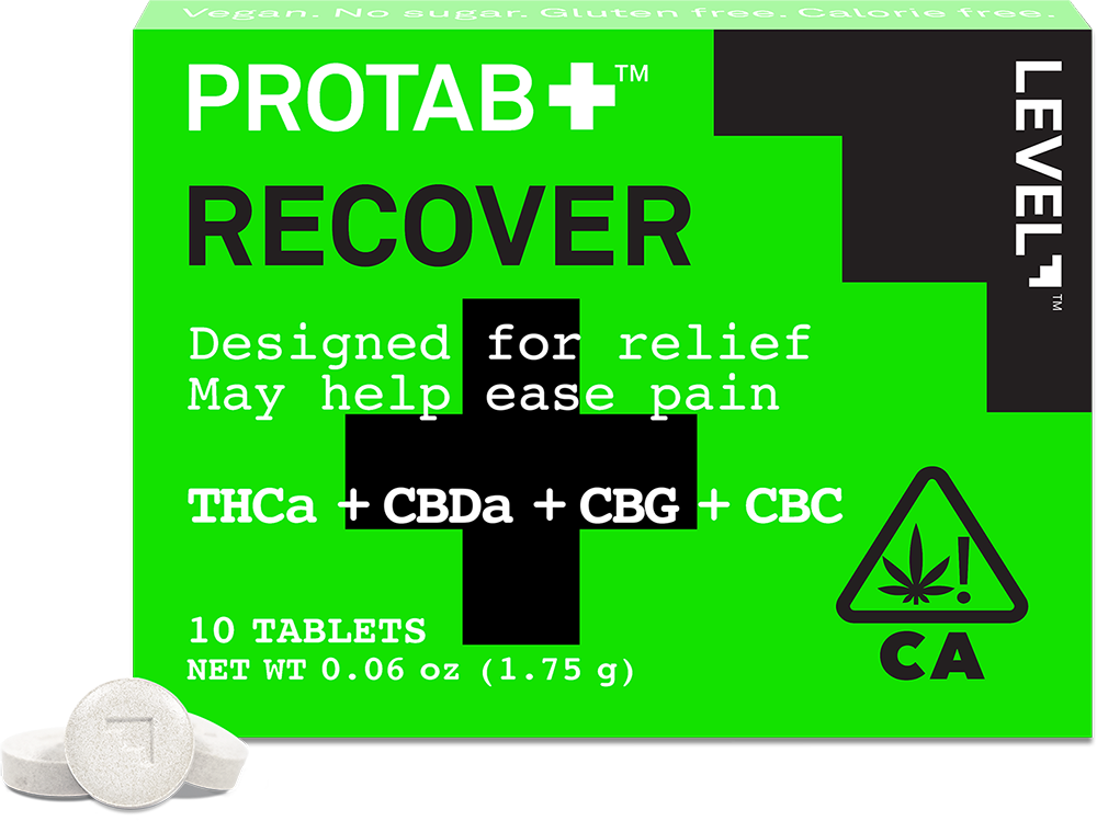 Photograph of product: RECOVER | TH-ouia:CDBa:CBG:CBC | Relief TH-oui Tablets