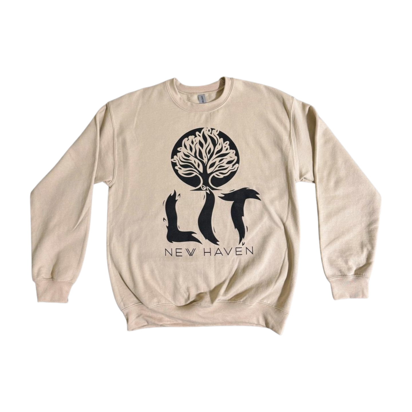 Photograph of product: LIT | Crewneck Sweatshirt | Tan (S)