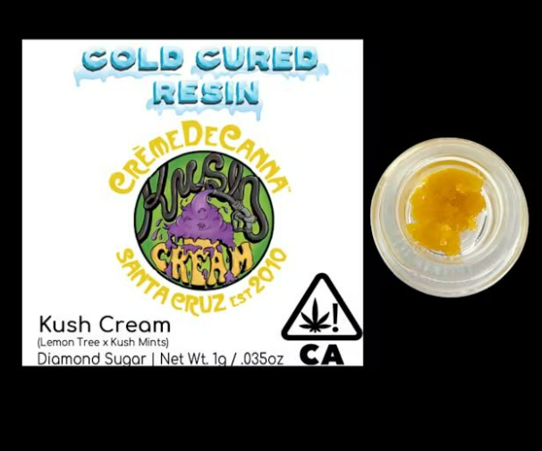 Photograph of product: Creme De Canna Kush Cream Cold Cured Resin Diamond Sugar