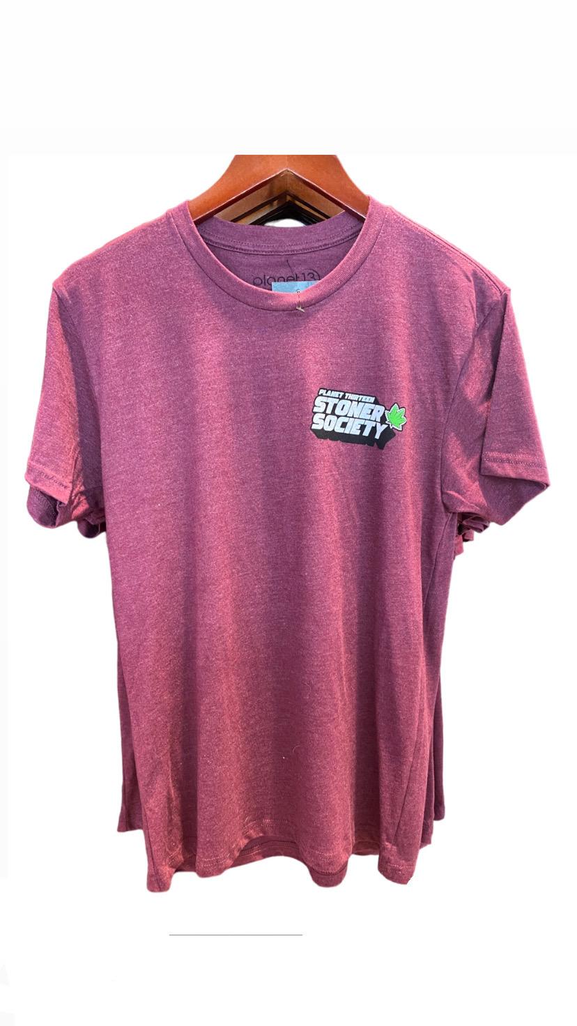 Photograph of product: Stoner Society Maroon T-shirt XL