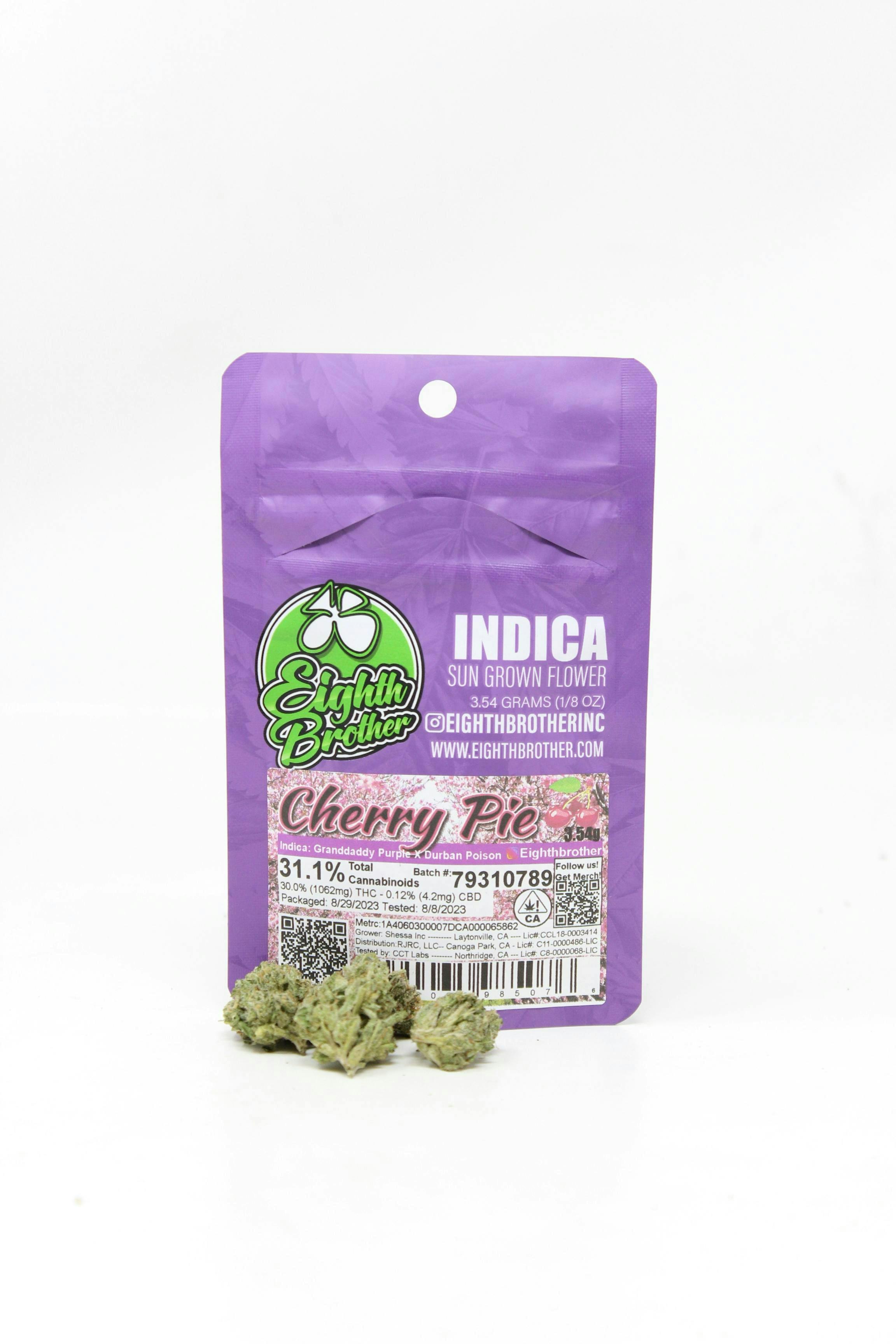 Photograph of product: Eighth Brother - Flower - Cherry Pie - 3.5G