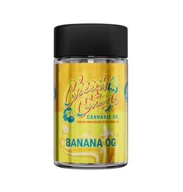 Photograph of product: CHEECH & CHONG | BANANA OG - CRYO INFUSED PRE ROLL PACK | 6 x HYBRID