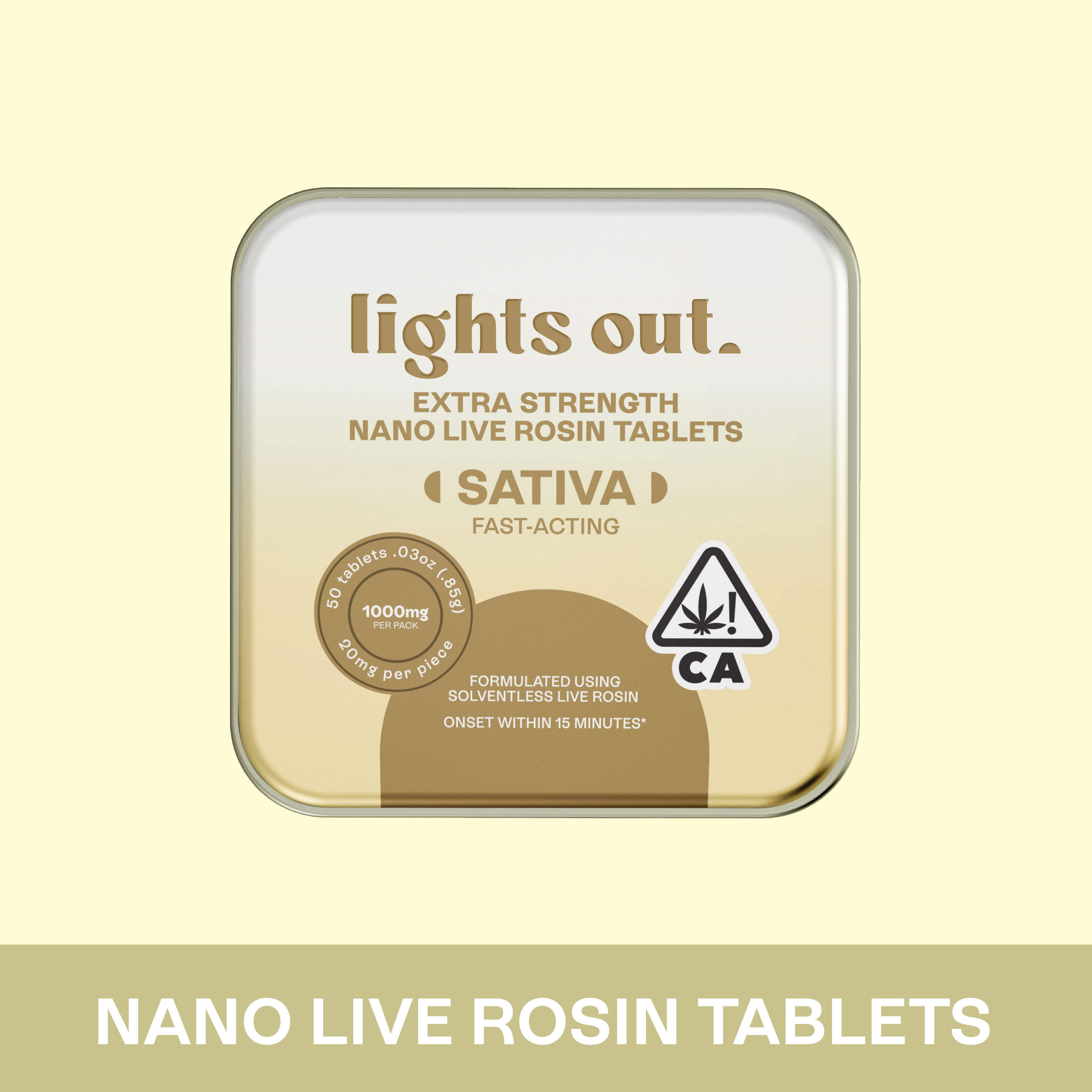 Photograph of product: Lights Out - Extra Strength (Oui'd) Rosin Tablets
