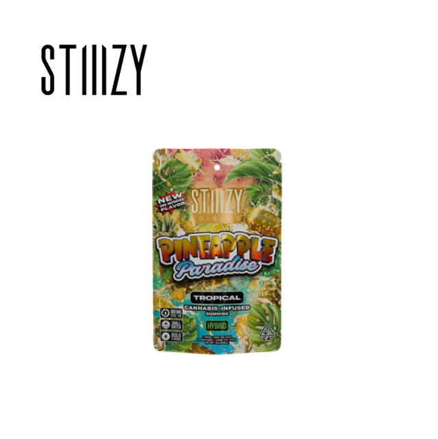 Photograph of product: TROPICAL PINEAPPLE PARADISE 100MG 10 PACK GUMMIES