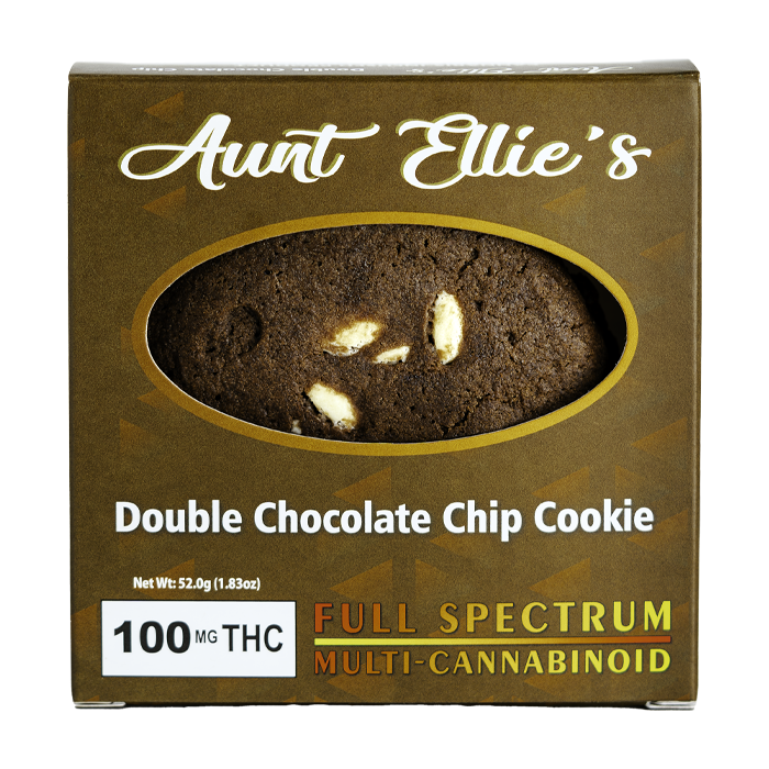 Photograph of product: Aunt Ellies Double Chocolate Chip Cookie (100mg)
