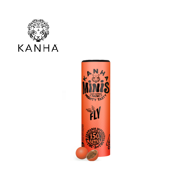 Photograph of product: SATIVA FLY 2:1 THC:THCV 150MG CHOCOLATE NANO MINIS