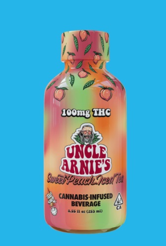Photograph of product: Uncle Arnie's | Sweet Peach Iced Tea (H) 8oz/100mg Drink