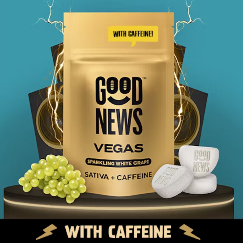 Photograph of product: Vegas w/ Caffeine Gummies 100mg (10-Pack | 10mg Each)