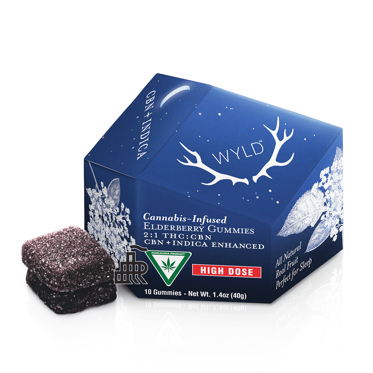 Photograph of product: Elderberry | 4:1 Thc:Cbn | 10pc