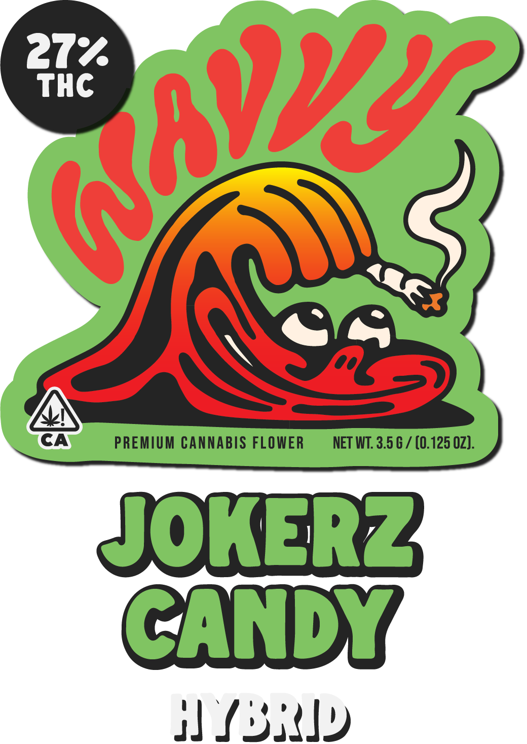 Photograph of product: Wavvy 8th Flower - Jokerz Candy - 3.5g