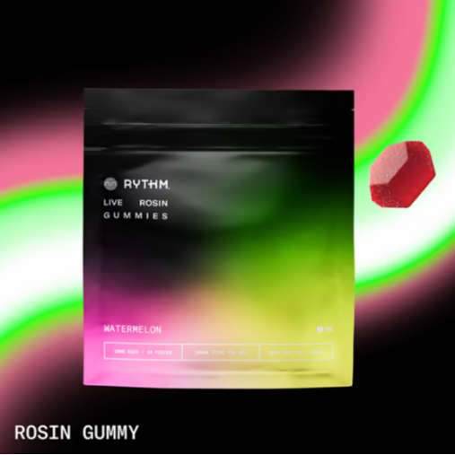 Photograph of product: Watermelon (Animal Face) Rosin Gummies 10Pk - Oui'd