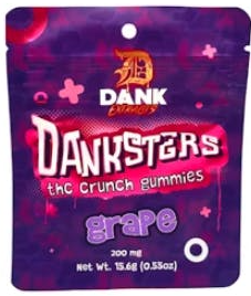 Photograph of product: Dank Extracts - Grape Crunch - 200mg Gummies (4x50mg)