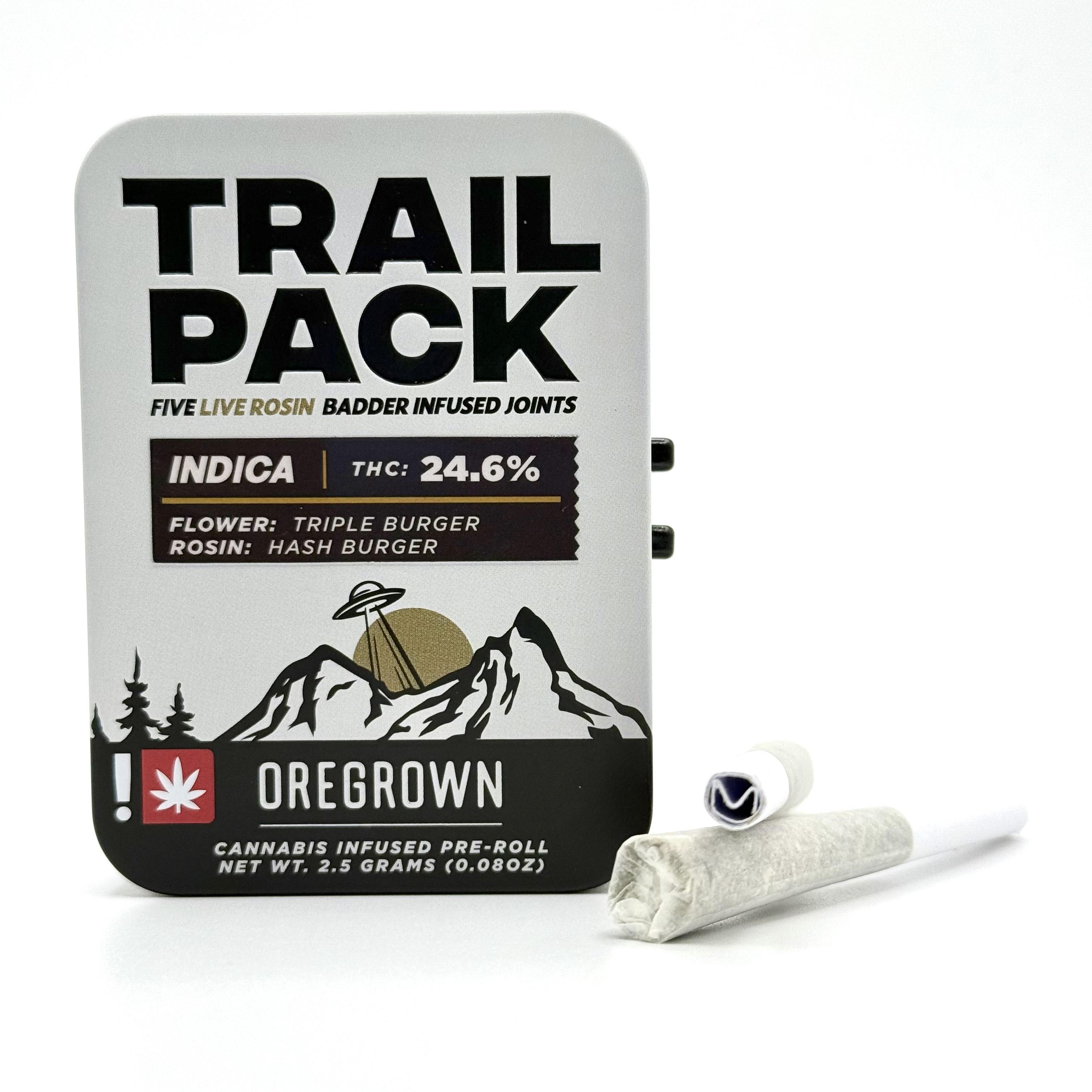 Photograph of product: Oregrown - Triple Burger & au chocolat Burger Infused Pre Roll Trail Pack