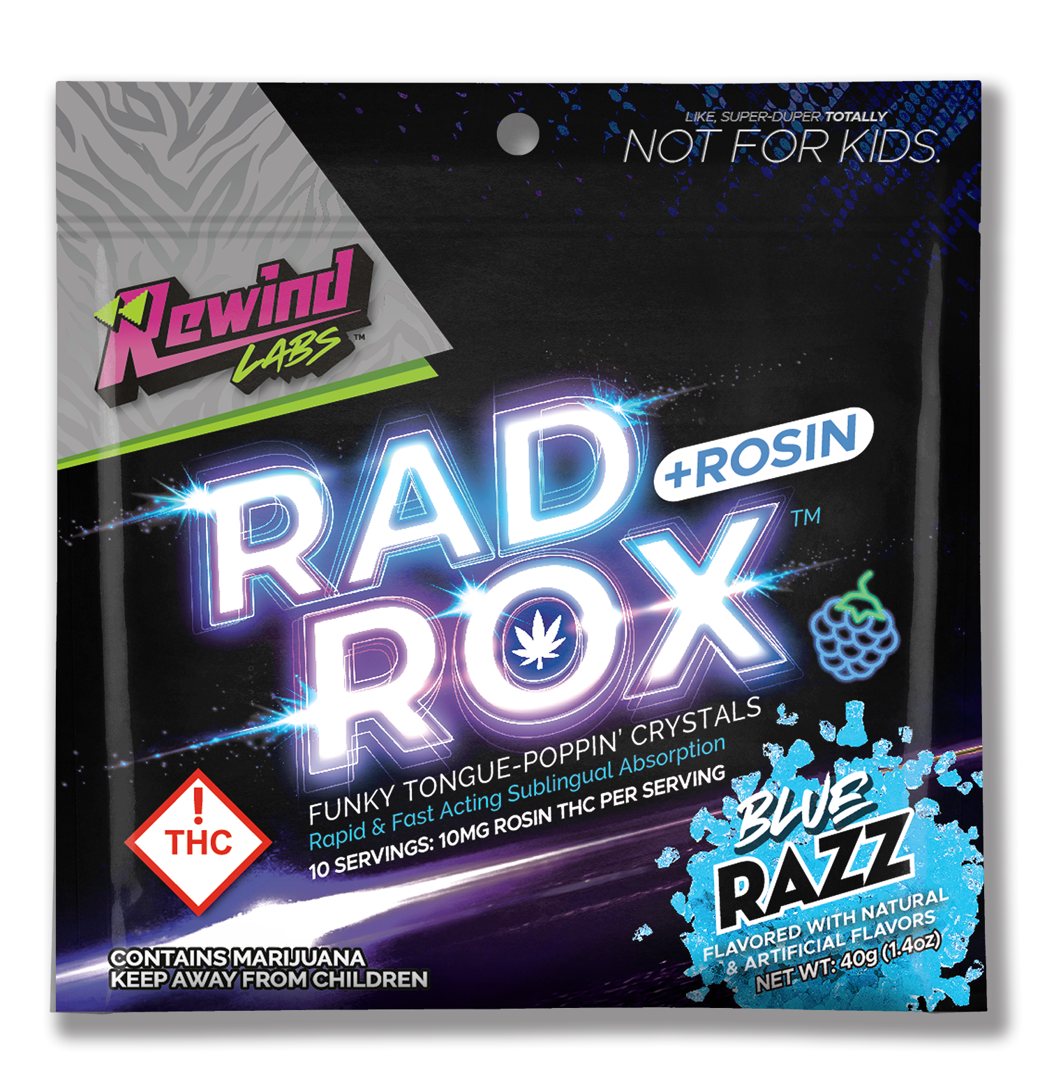 Photograph of product: Rewind - Rad Rox - Blue Razz 100mg