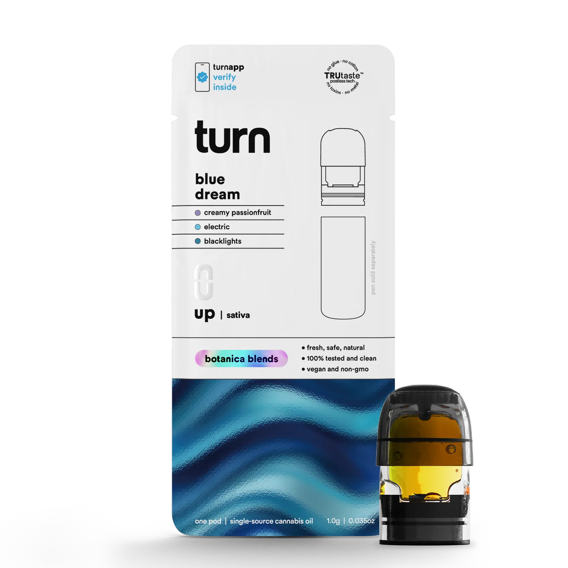 Photograph of product: TURN Blue Dream 1g Vape Pod