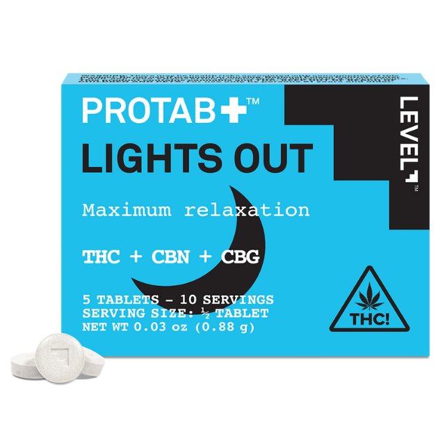 Photograph of product: 10CT- PROTAB- LIGHTS OUT- TH-oui/CBG/CBN