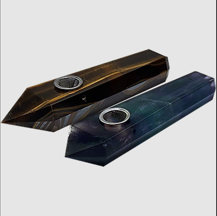 Photograph of product: LuvBuds | Premium Gemstone Hand Pipe | Assorted Colors