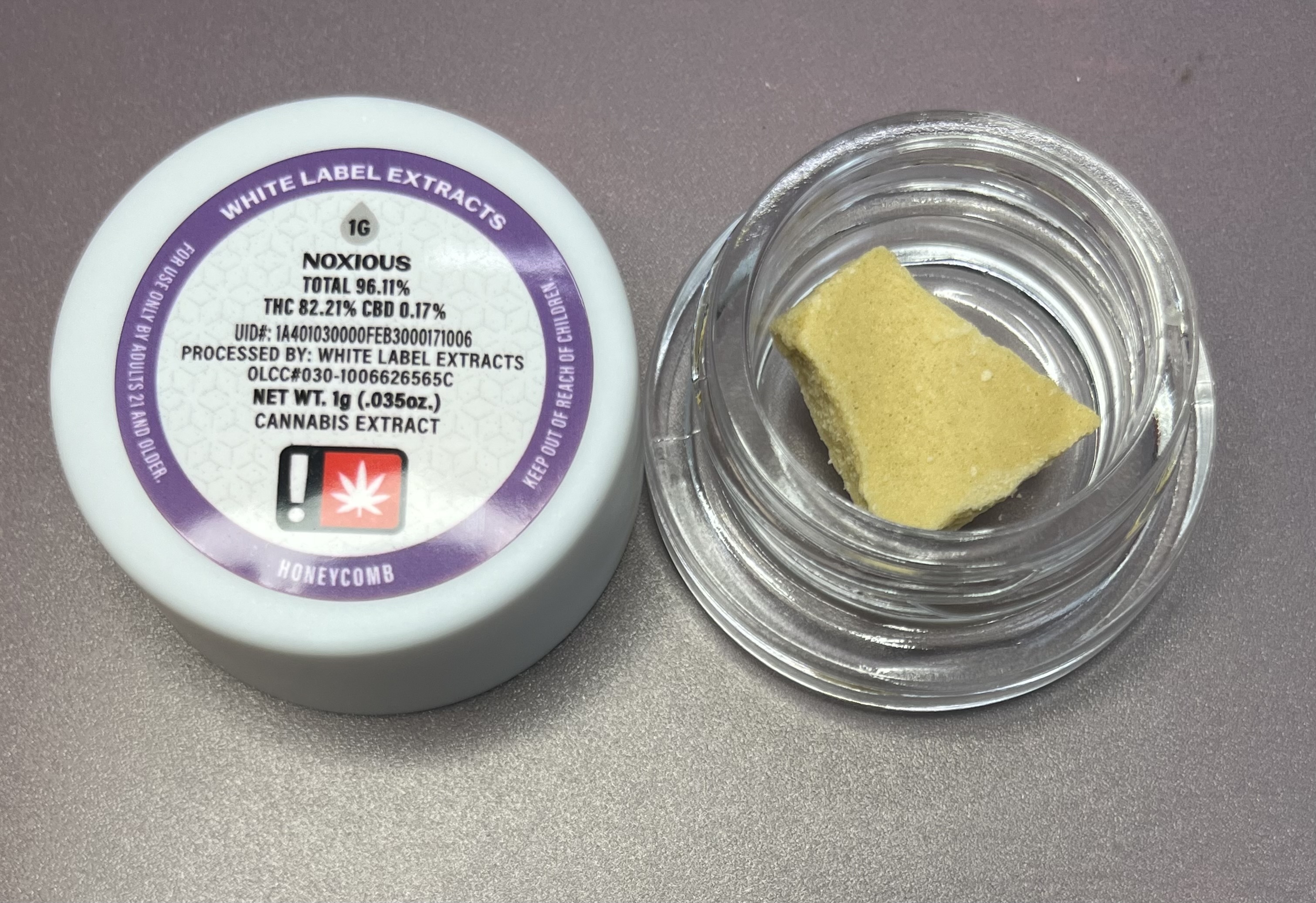 Photograph of product: Noxious Honeycomb - White Label Extracts