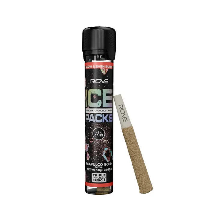 Photograph of product: Rove | Acapulco Gold Ice Rosin Infused Pre-Roll | 1.0g