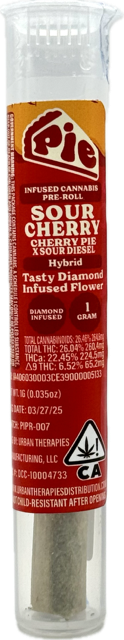 Photograph of product: Sour Cherry 1g Infused Pre-Roll - Pie
