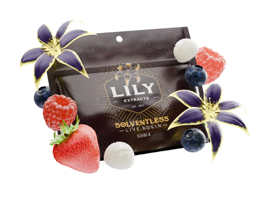 Photograph of product: Lily Extracts - Passion Fruit Live Rosin Pectin Chews - 100mg (10pcs)