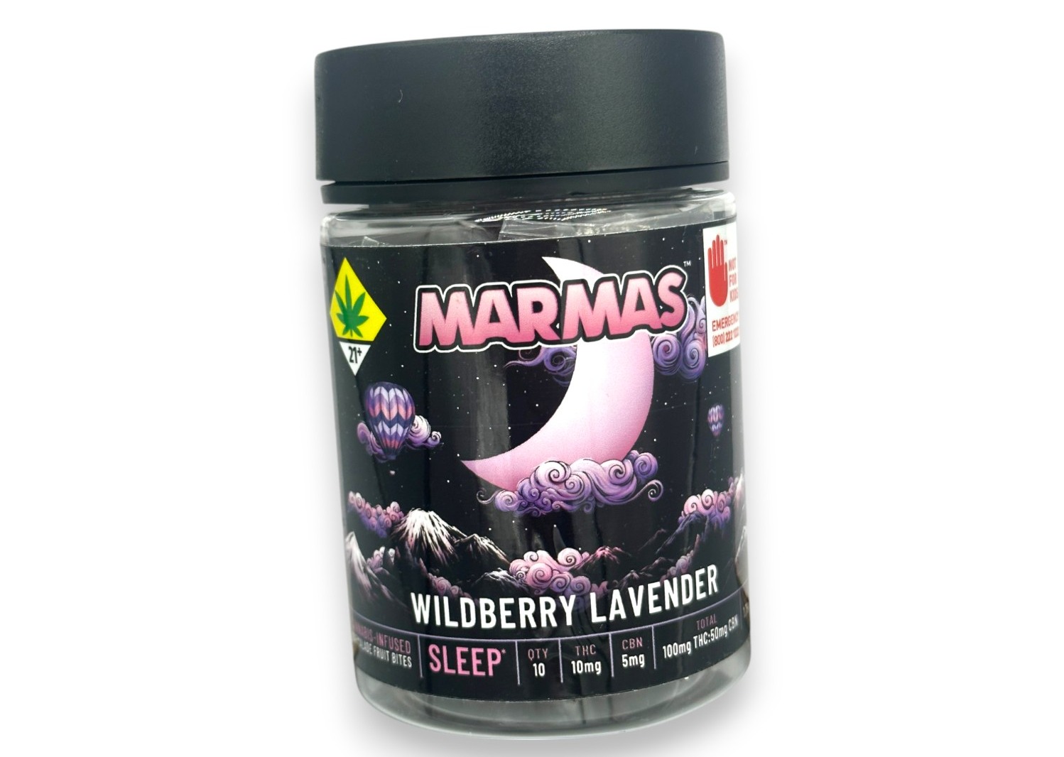Photograph of product: 2:1 CBN Wildberry Lavender 10pk (Marmas)