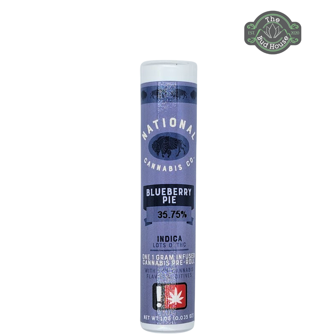 Photograph of product: National Oui'd Co. Single BLUEBERRY PIE 1g Infused Pre-Roll