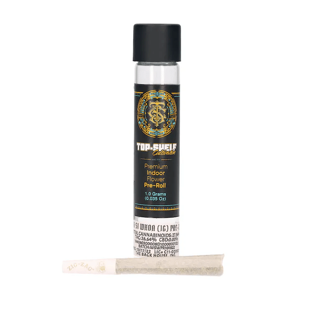 Photograph of product: Top Shelf Cultivation | 1g Pre-Roll - Whoa-Si-Whoa - Indica - 