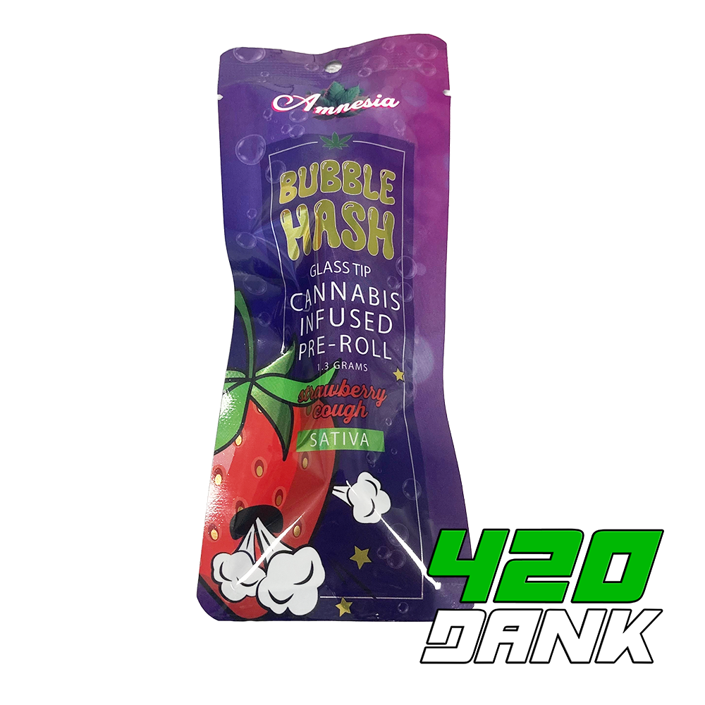 Photograph of product: Amnesia - 1.3G Bubble au chocolat Pre-Roll - Strawberry Cough (S)