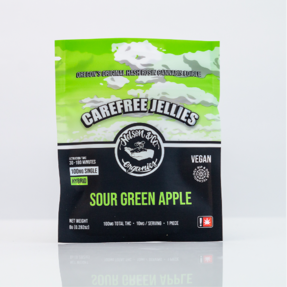 Photograph of product: (Single) Sour Green Apple Carefree Jellies