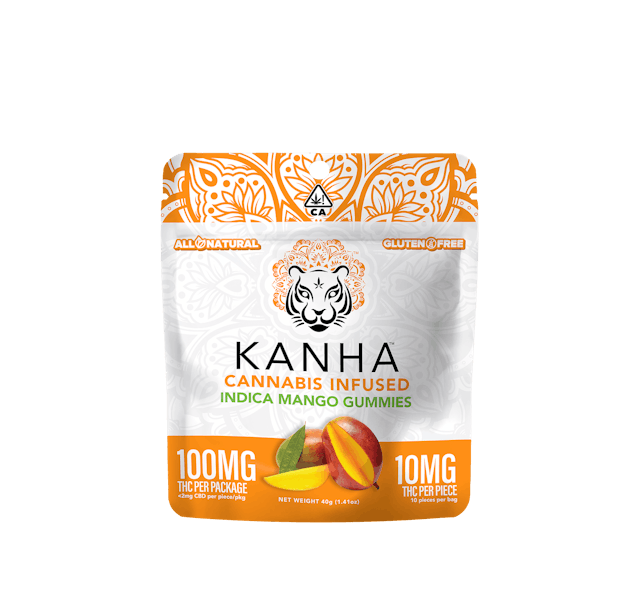 Photograph of product: 100MG Gummies Classic Mango - Mango