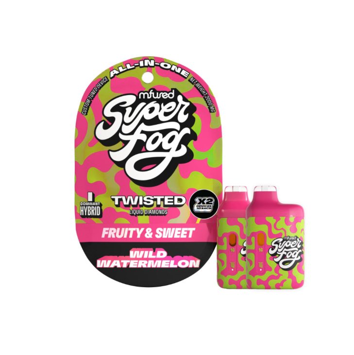 Photograph of product: Mfused | Liquid Diamonds Vape | Wild Watermelon | Oui'd Hybrid | 2pk