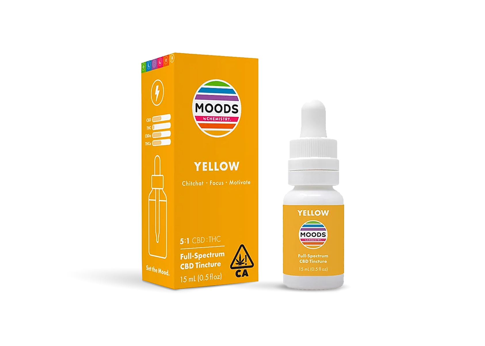 Photograph of Product: Moods Yellow 5:1 CBD Tincture