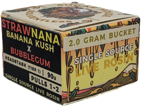 Photograph of product: Strawnana 90u Live Rosin Badder | Sugar House Solventless