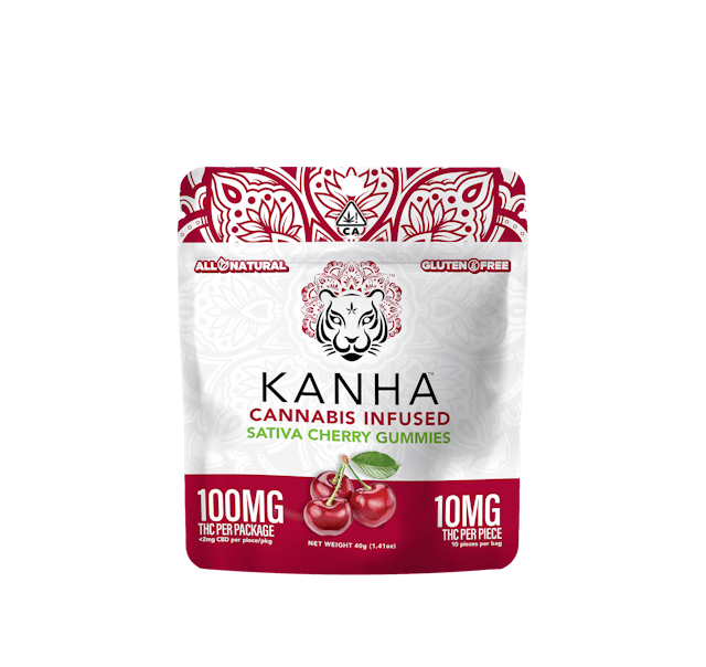 Photograph of product: Cherry | Sativa | 100mg THC | 10-pack
