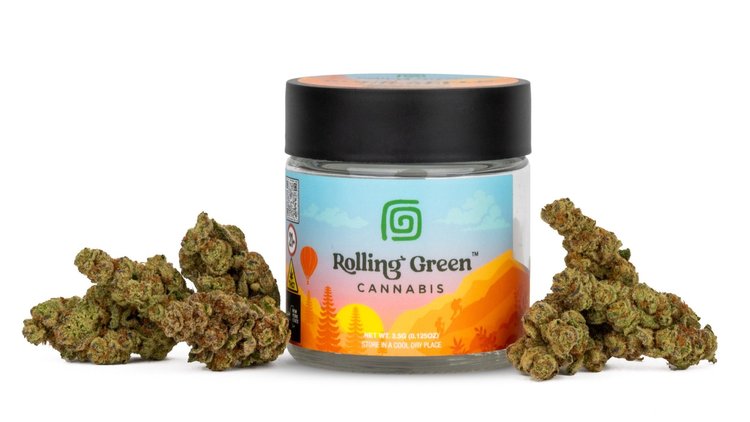 Photograph of product: Rolling Green Jar OG Kush Breath - 3.5g