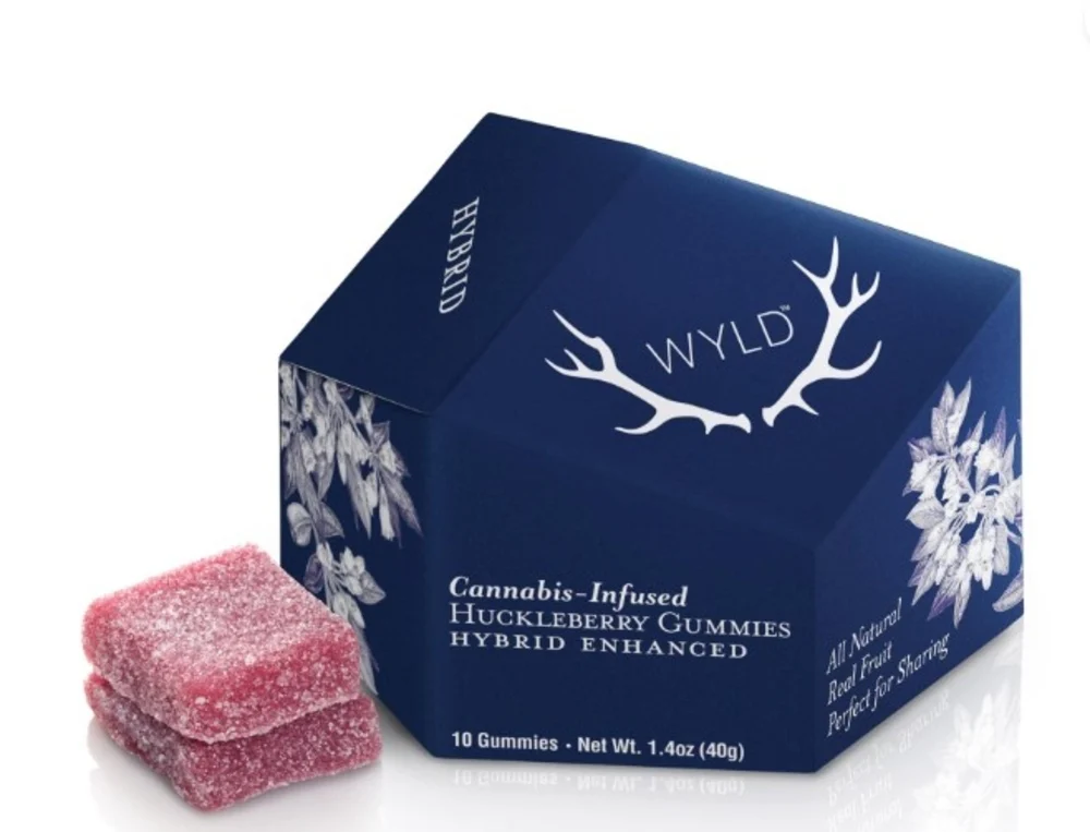 Photograph of product: Huckleberry Hybrid Enhanced Gummies [10pk] (100mg TH-oui)