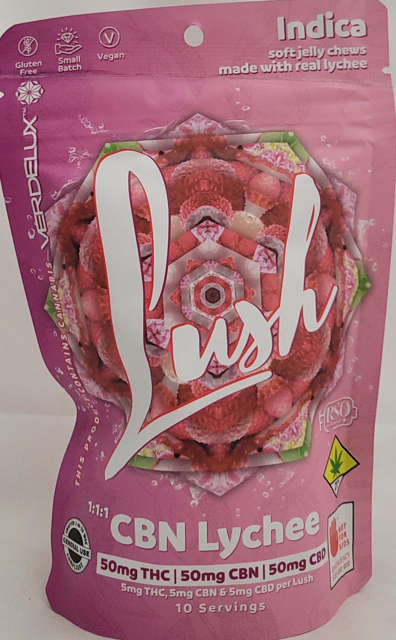 Photograph of product: Lychee CBN:CBD:TH-oui 1:1:1  | 10 Pack