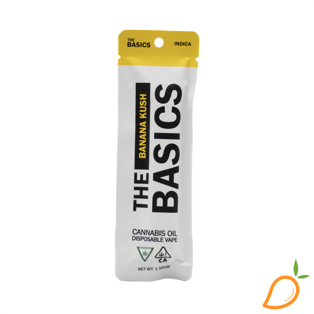 Photograph of product: 1g Banana Kush Disposable Vape The Basics