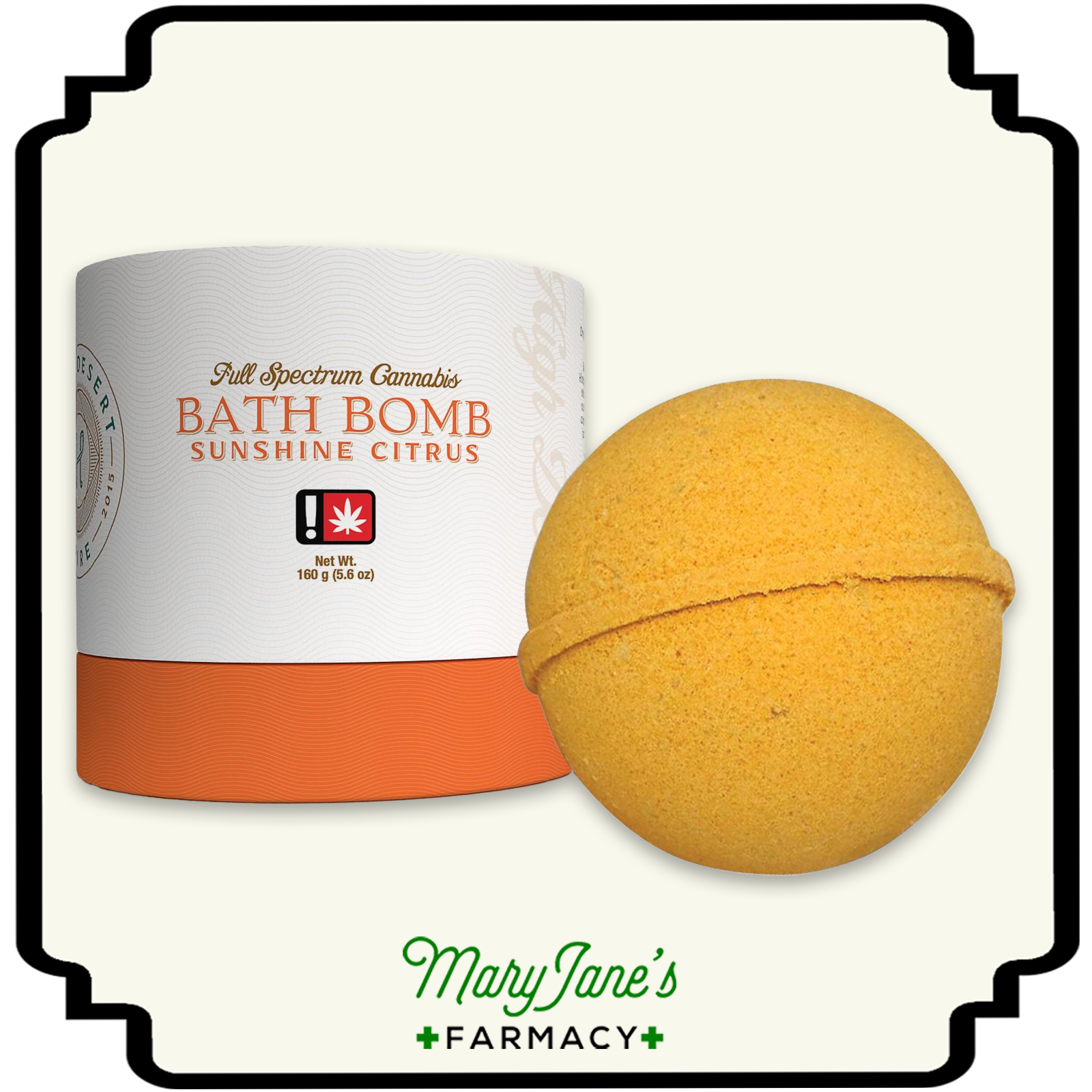 Photograph of product: Sunshine Citrus Full Spectrum Bath Bomb