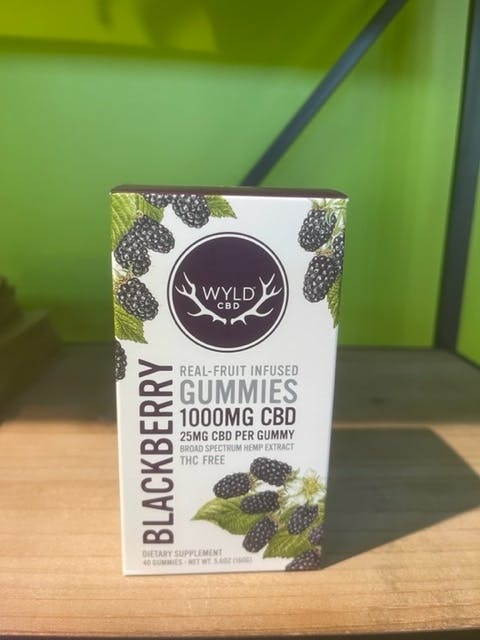 Photograph of product: Blackberry Wyld CBD 1000MG Gummies