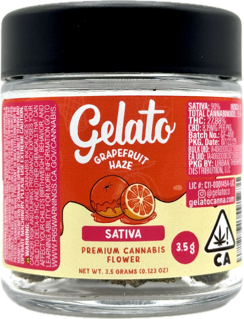 Photograph of product: Grapefruit Haze 3.5g Jar - Gelato