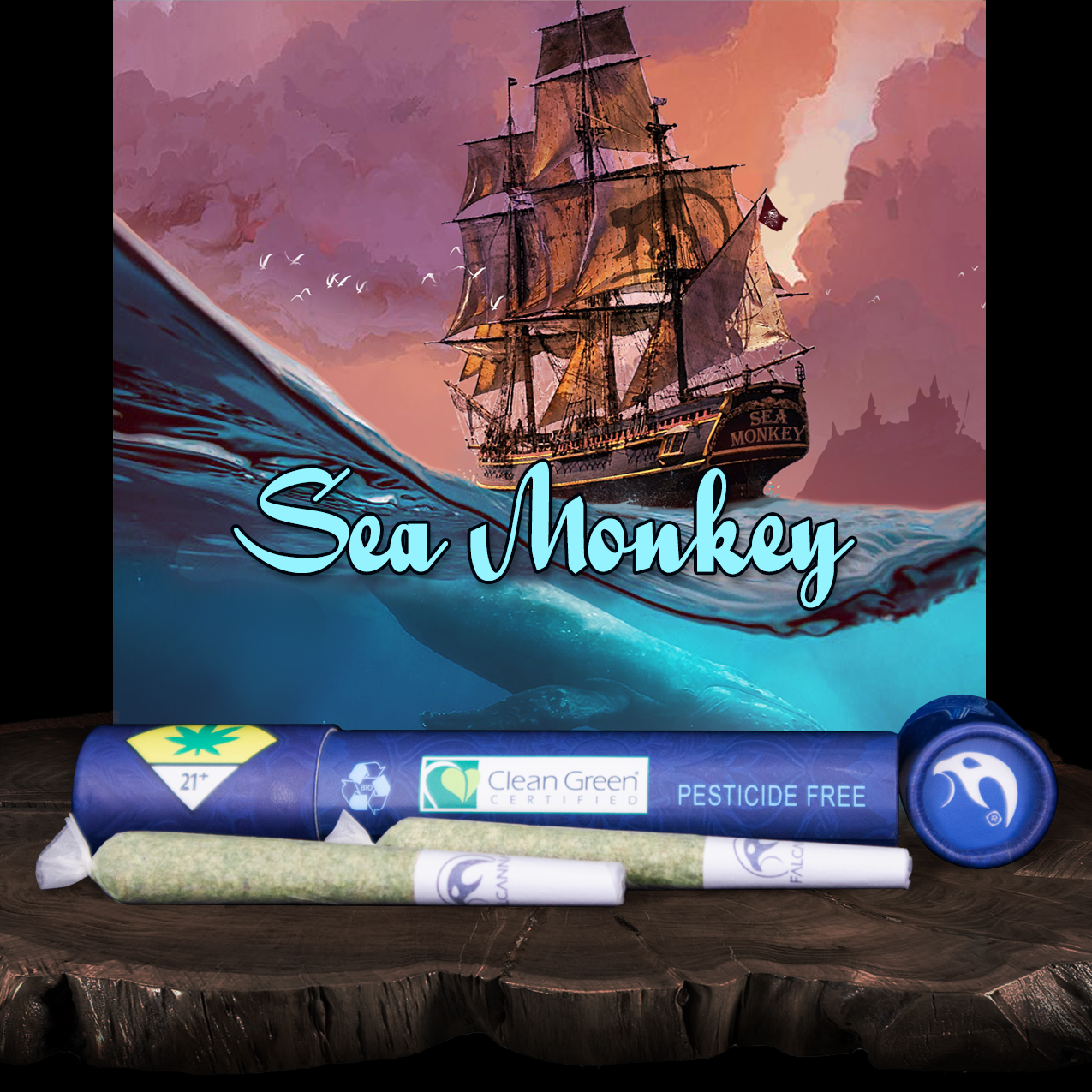 Photograph of product: Sea Monkey Pre-Roll 2-Pack | 1.2g