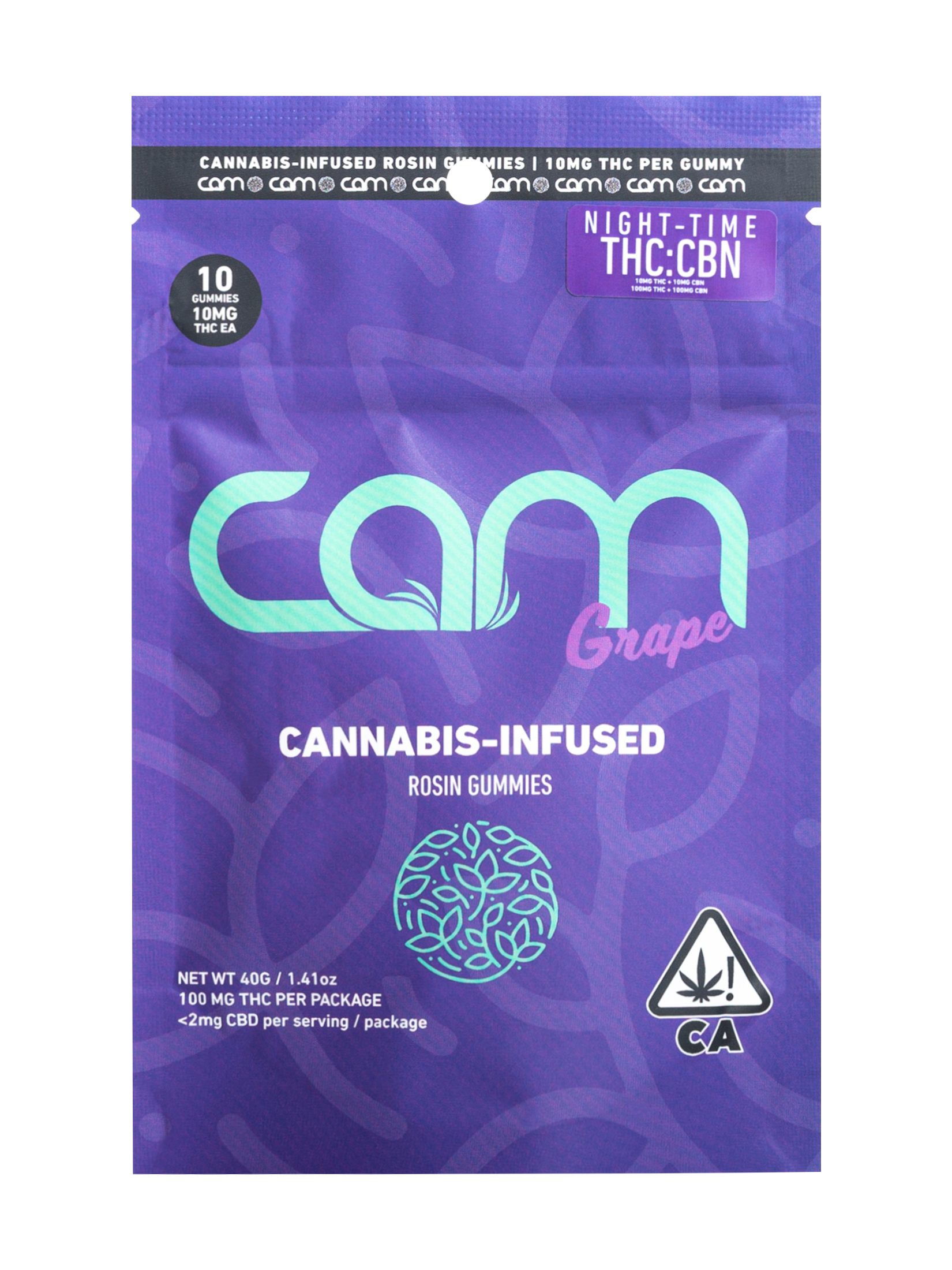 Photograph of product: CAM - Grape 1:1 CBN 10pk - Gummy 100mg