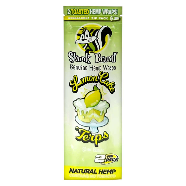 Photograph of product: Skunk Brand Lemon Cake 2pk Terp Enhanced Hemp Wraps